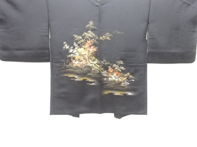 JAPANESE HAORI / URUSHI / WOVEN FLORAL PLANTS